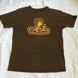 no name printed HOMER "old school" brown tee